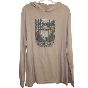 McGovern Outdoor Silver Falls State Park tan long sleeve with hood XL